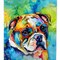 Edge Collections - 28" X 40" - Multicolor - English Bulldog Hippie Dawg Large Artwork - 1 Piece